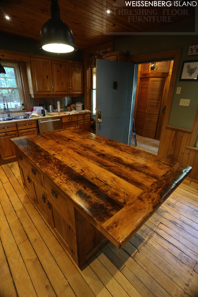 Reclaimed Wood Kitchen Island HD Threshing Floor Furniture